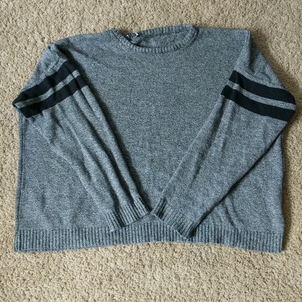Brandy Melville Sweater Striped Grey Gray Black